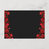 RSVPフェアユタリーレッドローズ結婚ズ エンクロージャーカード (裏面)