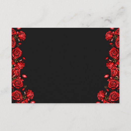 RSVPフェアユタリーレッドローズ結婚ズ エンクロージャーカード (裏面)