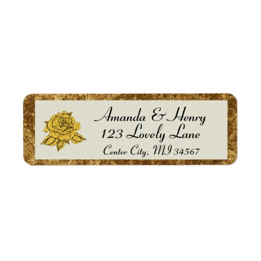 RSVPフォーマルエレガント差出人住所 ラベル (正面)