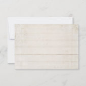 RSVPフランスのフローラリース赤面ピンクローズ金ゴールド 出欠カード (裏面)