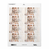 RSVPブライダルスイートモノグラムカスタム写真 ラベル (フルシート)