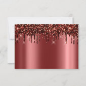 RSVPブライダル結婚ズ金ゴールドバーガンディラックスグリップ 出欠カード (裏面)