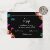 RSVPブラックテーマ ノートカード (正面/裏面インサイチュ)