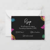 RSVPブラックテーマ ノートカード (正面)