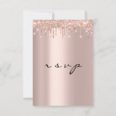 RSVPブラックバラ金ゴールドグリッタードリップスラックス 出欠カード (裏面)