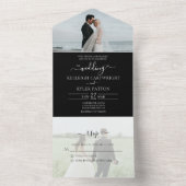 RSVPブラック2フォトオールインワン結婚式招待状 オールインワン招待状 (内側)