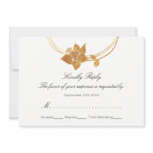 RSVPブルガンディマルーン金ゴールドフローラリースシェブロン