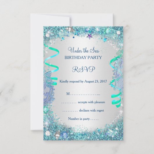 RSVPブルーザシーバースデーパーティー 出欠カード (正面)