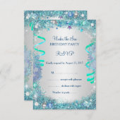RSVPブルーザシーバースデーパーティー 出欠カード (正面/裏面)