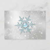 RSVPブルーパールスノーフレーククリスマスパーティー 出欠カード (裏面)