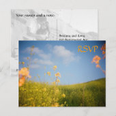 RSVPポストカードフラワーフィールド インビテーションポストカード (正面/裏面)