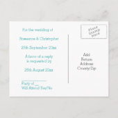 RSVPポストカードミントバタフライハート インビテーションポストカード (裏面)