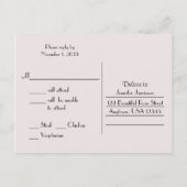 RSVPポストカード、任意の大事な行事 インビテーションポストカード (裏面)