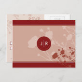 RSVPポストカード：: Michelle W. インビテーションポストカード (正面/裏面)