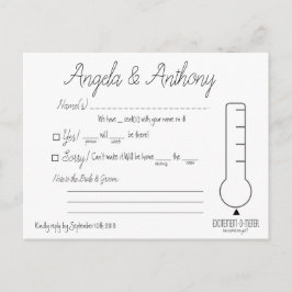 RSVPポストカ結婚ード インビテーションポストカード