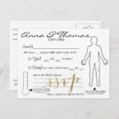 RSVPポストカ結婚ード インビテーションポストカード (正面/裏面)