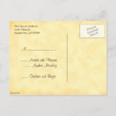 RSVPポピーカスタムズコーンフラワーズポストカード インビテーションポストカード (裏面)