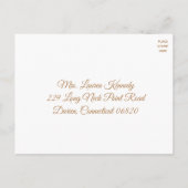 RSVPマンダラブラウンボホインディアン結婚ズモダン インビテーションポストカード (裏面)