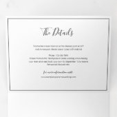 RSVPミニマルと詳細を使ったフレームの写真 三つ折り招待状 (内部最初)