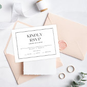 RSVPミニマルエンクモダンロージャカード エンクロージャーカード