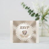 RSVPメニュエレガントー・カードまたはメニュー選択の削除 招待状 (スタンド正面)