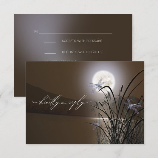 RSVPメニューソフトモチャフルムーントンフライ池 出欠カード (正面/裏面)