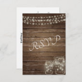 RSVPメーエレガントソンのジ素朴ャーライト 出欠カード (正面/裏面)