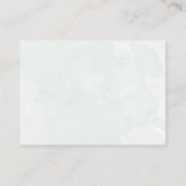 RSVPユーカリ素朴プトゥスセージ結婚グリーン エンクロージャーカード (裏面)