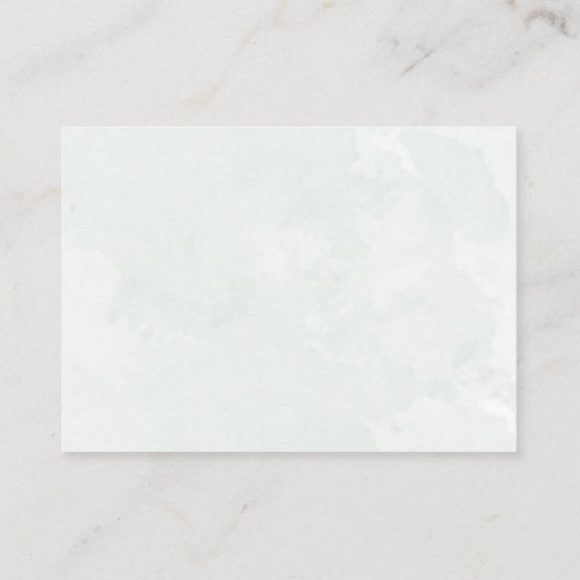 RSVPユーカリ素朴プトゥスセージ結婚グリーン エンクロージャーカード (裏面)