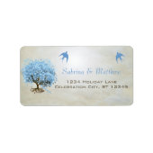 RSVPライトパウダーブルーハートリーフツリー ラベル (正面)