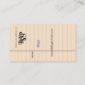 RSVPライブラリ期日カード 名刺 (正面)