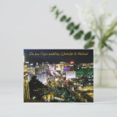 RSVPラスベガス結婚のゲスト応答 インビテーションポストカード (スタンド正面)