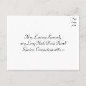 RSVPラブ赤と白ハート結婚ズ/パーティー車 インビテーションポストカード (裏面)