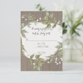 RSVPローレルリース素朴カントリーブロージュウッド 出欠カード (スタンド正面)