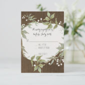 RSVPローレルリース素朴サマーアウトドア結婚ズ 出欠カード (スタンド正面)