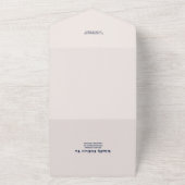 RSVPワイルドフラワー結婚の素朴フローラ オールインワン招待状 (外側)