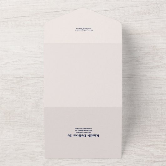 RSVPワイルドフラワー結婚の素朴フローラ オールインワン招待状 (外側)