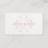 RSVPヴィンテージレースとピンクボタン裁縫カード エンクロージャーカード (正面)