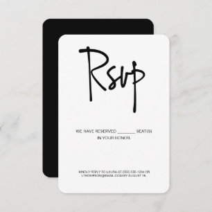 RSVP予約席の電子メール返信 出欠カード