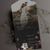 RSVP付きフローレンスフォト結婚式招待状 オールインワン招待状