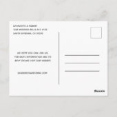 RSVP付き素朴ひまわり結婚式招待状 ポストカード (裏面)