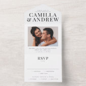 RSVP写真エレガントのタイプ結婚 オールインワン招待状 (内側)