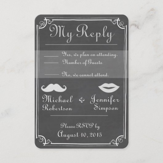 RSVP古ファッションドい 出欠カード (正面)