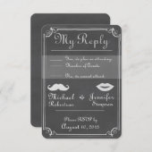 RSVP古ファッションドい 出欠カード (正面/裏面)