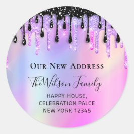 RSVP変更アドレスをピンクブラックに変更 ラウンドシール