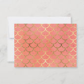 RSVP応答アールデコシェルフォーマル金ゴールド結婚 出欠カード (裏面)