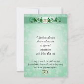 RSVP応答カードアイルランド語テーマ 出欠カード (裏面)