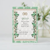 RSVP応答カードアイルランド語バラ 出欠カード (スタンド正面)