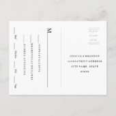 Rsvp応答カードカスタムの色ポストカード インビテーションポストカード (裏面)