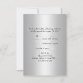 RSVP応答カードシルバーすべてのイベント 出欠カード (裏面)